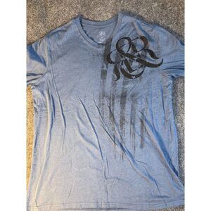Rock & Republic Tee Shirt Mens 2XL Blue Cotton‎ Short Sleeve Round Neck Pullover
